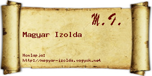 Magyar Izolda névjegykártya