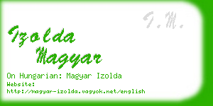 izolda magyar business card